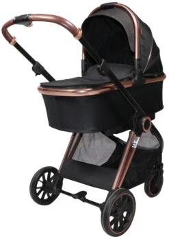 Ding Fenix Black/Rose 3-in-1 Combi Kinderwagen Incl. Autostoel -Baby Verkoop ding fenix rose kinderwagen8 1