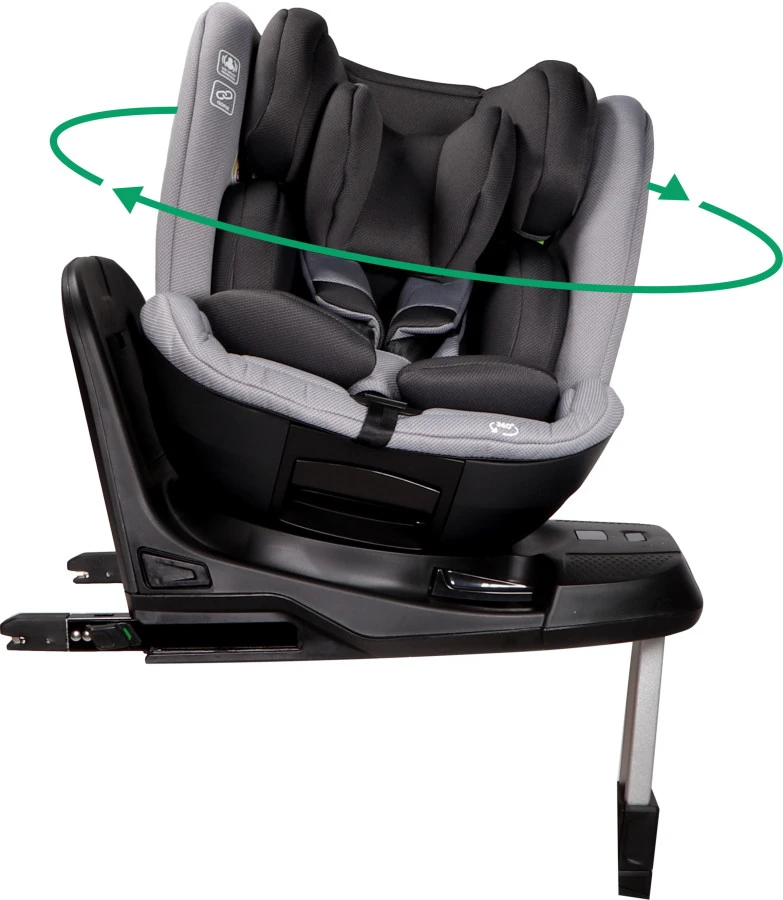 Ding Troy Black/Grey 360° I-Size Autostoel 0-36 Kg DI-101923 4 Ding Troy Black/Grey 360° I-Size Autostoel 0-36 Kg DI-101923 - Image 2