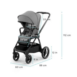 Kinderkraft Nea Midnight Black 2-in-1 Kinderwagen KSNEA000BLK2000 -Baby Verkoop kinderkraft wozek wielofunkcyjny nea 2in1 wymiary 2 uk 1