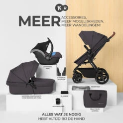 Kinderkraft A-Tour Dark Grey 3-in-1 Kinderwagen Incl. Autostoel KSATOU00DGR3000 -Baby Verkoop kinderkraft a tour dark grey 3 in 1 kinderwagen incl. autostoel ksatou00dgr3000 14