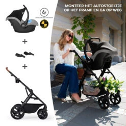 Kinderkraft A-Tour Dark Grey 3-in-1 Kinderwagen Incl. Autostoel KSATOU00DGR3000 -Baby Verkoop kinderkraft a tour dark grey 3 in 1 kinderwagen incl. autostoel ksatou00dgr3000 9