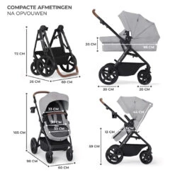 Kinderkraft A-Tour Light Grey 3-in-1 Kinderwagen Incl. Autostoel KSATOU00LGR3000 -Baby Verkoop kinderkraft a tour light grey 3 in 1 kinderwagen incl. autostoel ksatou00lgr3000 13