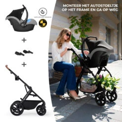 Kinderkraft A-Tour Light Grey 3-in-1 Kinderwagen Incl. Autostoel KSATOU00LGR3000 -Baby Verkoop kinderkraft a tour light grey 3 in 1 kinderwagen incl. autostoel ksatou00lgr3000 9