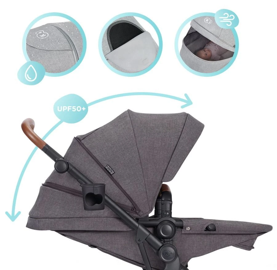 Kinderkraft B-Tour Ash Grey 3-in-1 Combi Kinderwagen Incl. Autostoel KSBTOU00DGR3000 11 Kinderkraft B-Tour Ash Grey 3-in-1 Combi Kinderwagen Incl. Autostoel KSBTOU00DGR3000 - Image 9