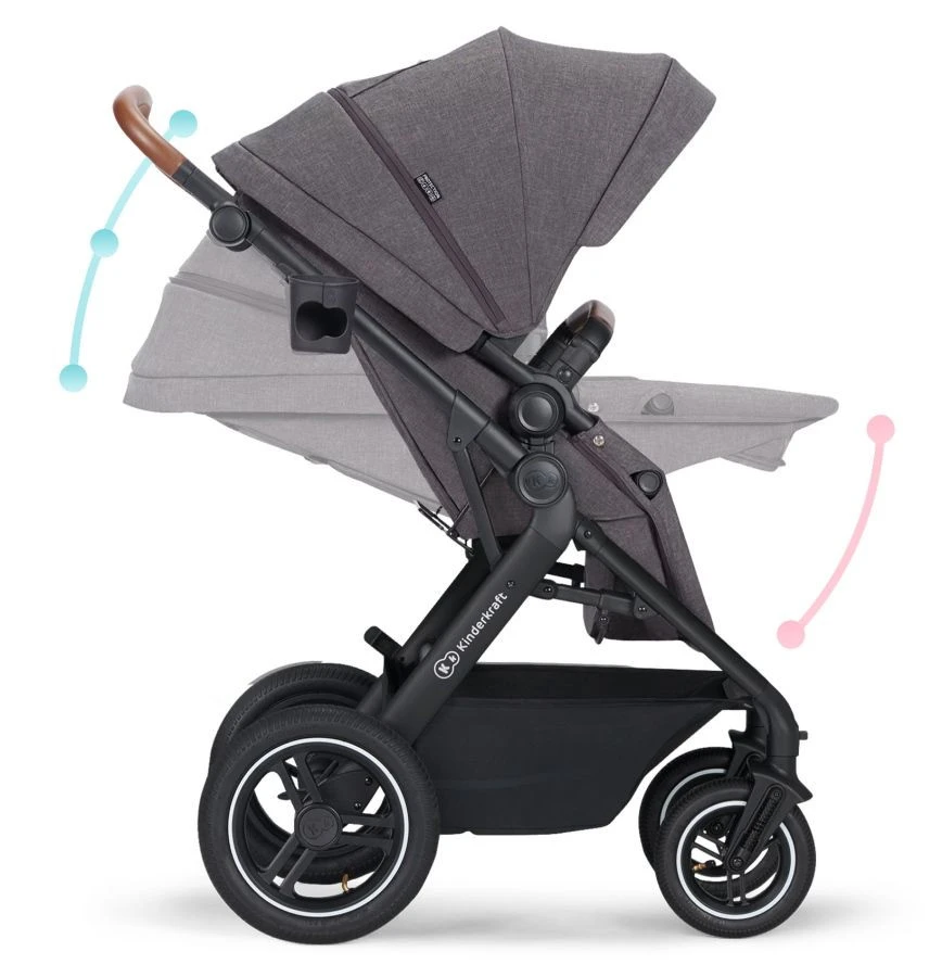 Kinderkraft B-Tour Ash Grey 3-in-1 Combi Kinderwagen Incl. Autostoel KSBTOU00DGR3000 12 Kinderkraft B-Tour Ash Grey 3-in-1 Combi Kinderwagen Incl. Autostoel KSBTOU00DGR3000 - Image 10