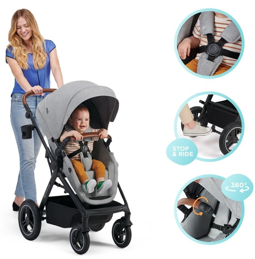 Kinderkraft B-Tour Ash Grey 3-in-1 Combi Kinderwagen Incl. Autostoel KSBTOU00DGR3000 14 Kinderkraft B-Tour Ash Grey 3-in-1 Combi Kinderwagen Incl. Autostoel KSBTOU00DGR3000 - Image 12
