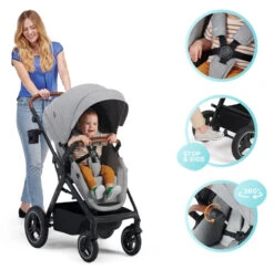 Kinderkraft B-Tour Deep Black 3-in-1 Combi Kinderwagen Incl. Autostoel KSBTOU00BLK3000 -Baby Verkoop kinderkraft b tour 3 in 1 deep black wandelwagen ksbtou00blk3000 16