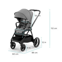 Kinderkraft Nea Deep Grey 2-in-1 Kinderwagen KSNEA000DGR2000 -Baby Verkoop kinderkraft nea 2 in 1 kinderwagen sfeer 5 1