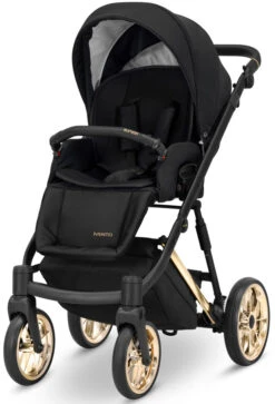 Kunert Ivento Premium Gold Deep Black 2-in-1 Kinderwagen IVE-12-GOLD -Baby Verkoop kunert ivento premium gold deep black 2 in 1 kinderwagen ive 12 gold 3