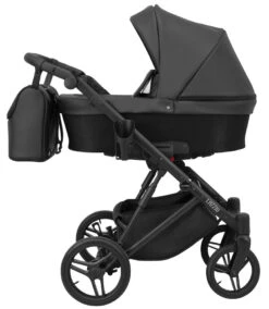 Kunert Lazzio Black Eco-Leather 2-in-1 Kinderwagen LAZ-11-BLACK -Baby Verkoop kunert lazzio black eco leather 2 in 1 kinderwagen laz 11 black