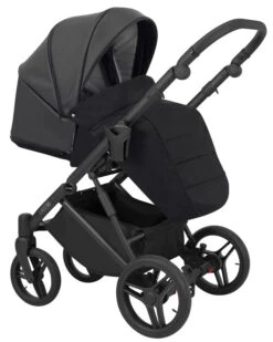 Kunert Lazzio Black Eco-Leather 2-in-1 Kinderwagen LAZ-11-BLACK -Baby Verkoop kunert lazzio black eco leather 2 in 1 kinderwagen laz 11 black 3