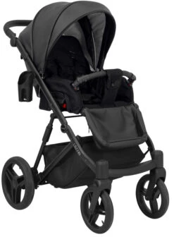 Kunert Lazzio Black Eco-Leather 2-in-1 Kinderwagen LAZ-11-BLACK -Baby Verkoop kunert lazzio black eco leather 2 in 1 kinderwagen laz 11 black 4
