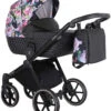 Kunert Talisman Black Flowers 2-in-1 Kinderwagen TA-01-BLACK 2 Kunert Talisman Black Flowers 2-in-1 Kinderwagen TA-01-BLACK -Baby Verkoop kunert talisman black flowers 2 in 1 kinderwagen ta 01 black