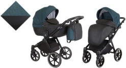 Kunert Talisman Black Green 2-in-1 Kinderwagen TA-04-BLACK -Baby Verkoop kunert talisman black green 2 in 1 kinderwagen ta 04 black 0