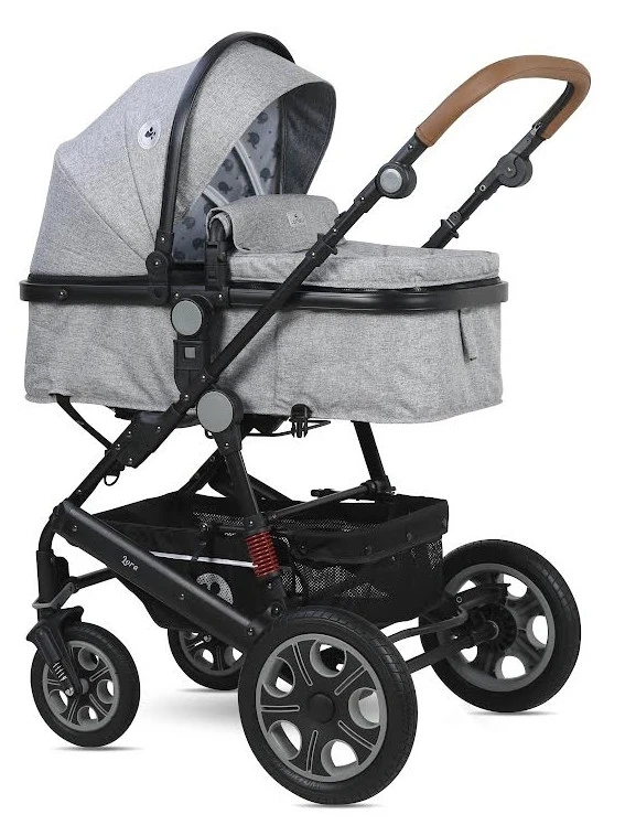 Lorelli Lora Cool Grey Elephants 3-in-1 Combi Kinderwagen Incl. Autostoel 1002128-2123D 6 Lorelli Lora Cool Grey Elephants 3-in-1 Combi Kinderwagen Incl. Autostoel 1002128-2123D - Image 4