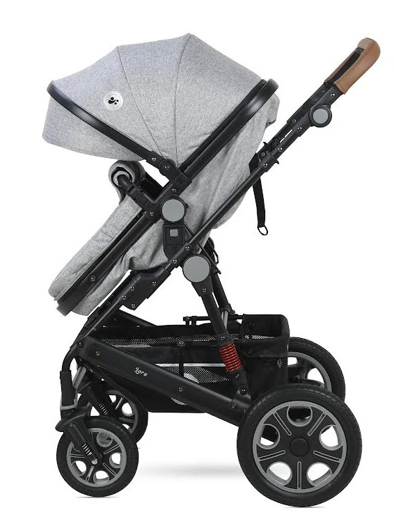 Lorelli Lora Cool Grey Elephants 3-in-1 Combi Kinderwagen Incl. Autostoel 1002128-2123D 8 Lorelli Lora Cool Grey Elephants 3-in-1 Combi Kinderwagen Incl. Autostoel 1002128-2123D - Image 6
