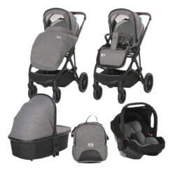 Lorelli Aria Grey 3-in-1 Kinderwagen Incl. Autostoel 1002177-2325 -Baby Verkoop lorelli aria grey 3 in 1 combi 1002177 2325 11