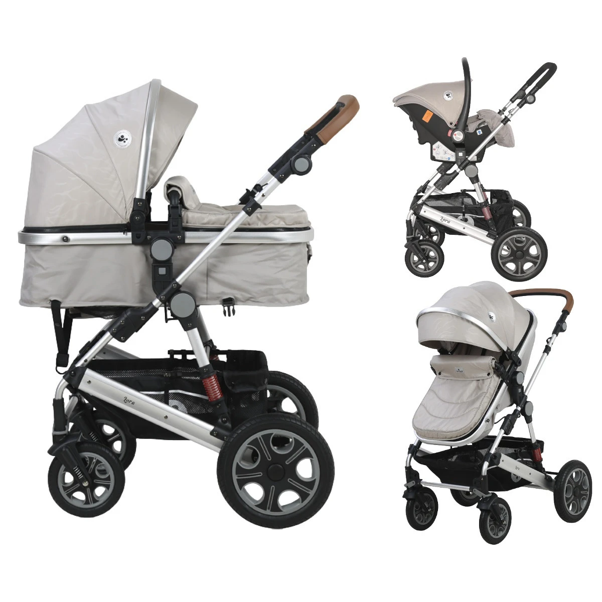 Lorelli Lora String Dots 3-in-1 Combi Kinderwagen Incl. Autostoel 1002128-2115D