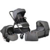 Cangaroo Macan Grey 3-in-1 Combi Kinderwagen Incl. Autostoel 2819 -Baby Verkoop macan grey kinderwagen 1 1 1